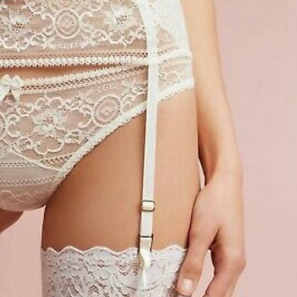 Stella McCartney Ophelia Whistling White Lace Bikini Briefs